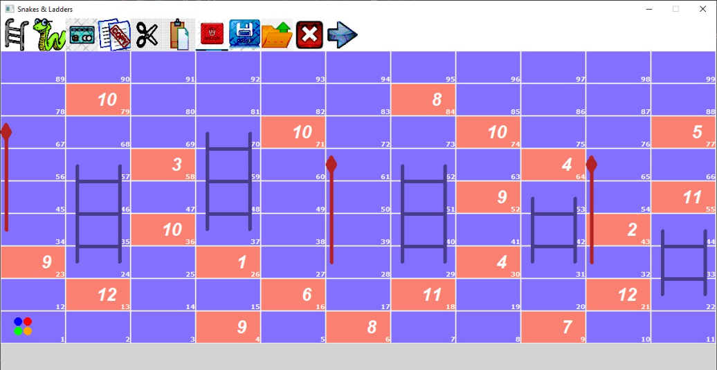 Image showcasing snakes and ladders app